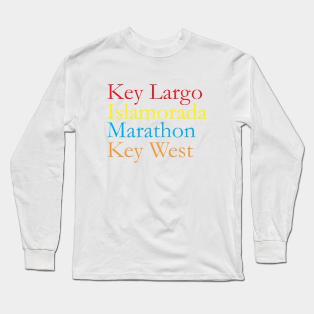 Key West - Islands retro vintage in the Florida Keys Long Sleeve T-Shirt by eighttwentythreetees